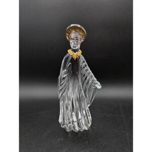 Vintage Gorham Crystal Nativity with Gold Tone Accents Mother Mary Figurine